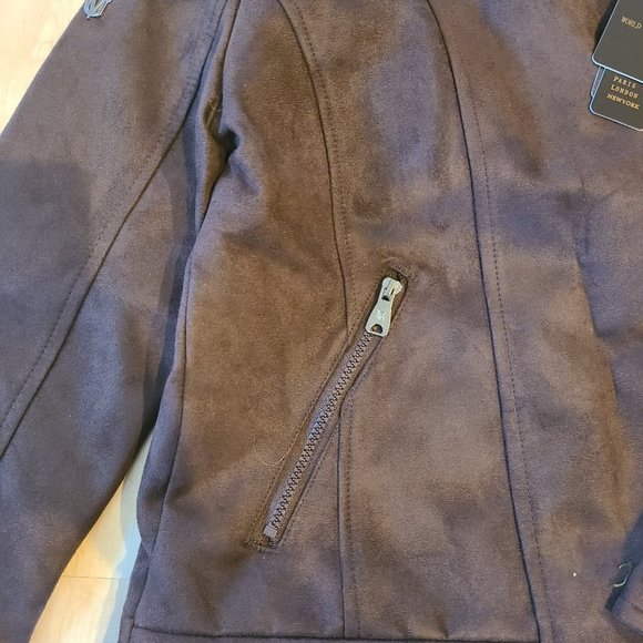 NWT Women's Brown Faux Suede Jacket - Large - Picture 3 of 6